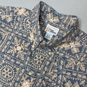 Vintage Reyn Spooner Aloha Shirt Rotary International Reverse Print Size XXL